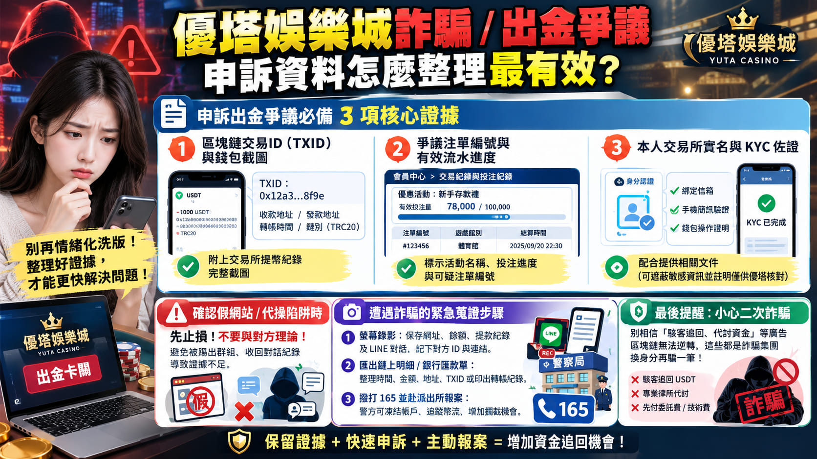 提款延遲或帳款未到,保留申請時間、金額、錢包地址及對話截圖,讓後續查證與申訴更有依據。 提款延遲或帳款未到,保留申請時間、金額、錢包地址及對話截圖,讓後續查證與申訴更有依據。